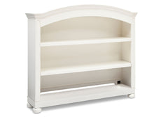Simmons Kids Vintage White (120) Castille Bookcase & Hutch, Side View with atop Base a2a