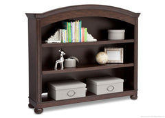 Simmons Kids Antique Espresso (915) Castille Bookcase & Hutch, Side View with atop Base with Props b3b