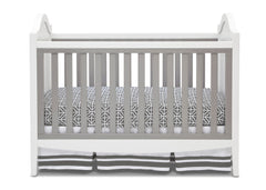 Simmons Kids Antique White/Grey (066) Hollywood 3-in-1 Crib, Crib Conversion Front View a2a
