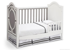 Simmons Kids Antique White/Grey (066) Hollywood 3-in-1 Crib, Toddler Bed Conversion a4a
