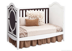 Simmons Kids White/Dark Chocolate (141) Hollywood 3-in-1 Crib, Day Bed Conversion c5c