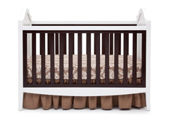 Simmons Kids White/Dark Chocolate (141) Hollywood 3-in-1 Crib, Crib Conversion Front View b2b