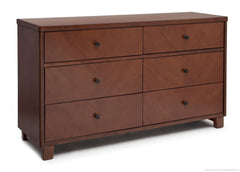 Simmons Kids Espresso Truffle (208) Chevron 6 Drawer Dresser, Side View b2b