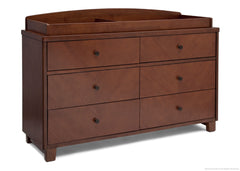 Simmons Kids Espresso Truffle (208) Chevron 6 Drawer Dresser, Side View with Changing Top b4b