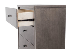 Simmons Kids Stained Grey (054) Bellante Chest (319040) Above View, Drawer Detail a3a