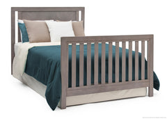Simmons Kids Stained Grey (054) Chevron Crib 'N' More, Full-Size Bed Conversion a5a