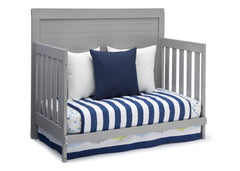 Simmons Kids Grey (026) Rowen Crib (320180), Side View with Day Bed Conversion a5a