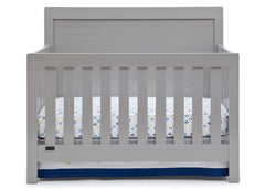 Simmons Kids Grey (026) Rowen Crib (320180), Front View with Crib Conversion a1a