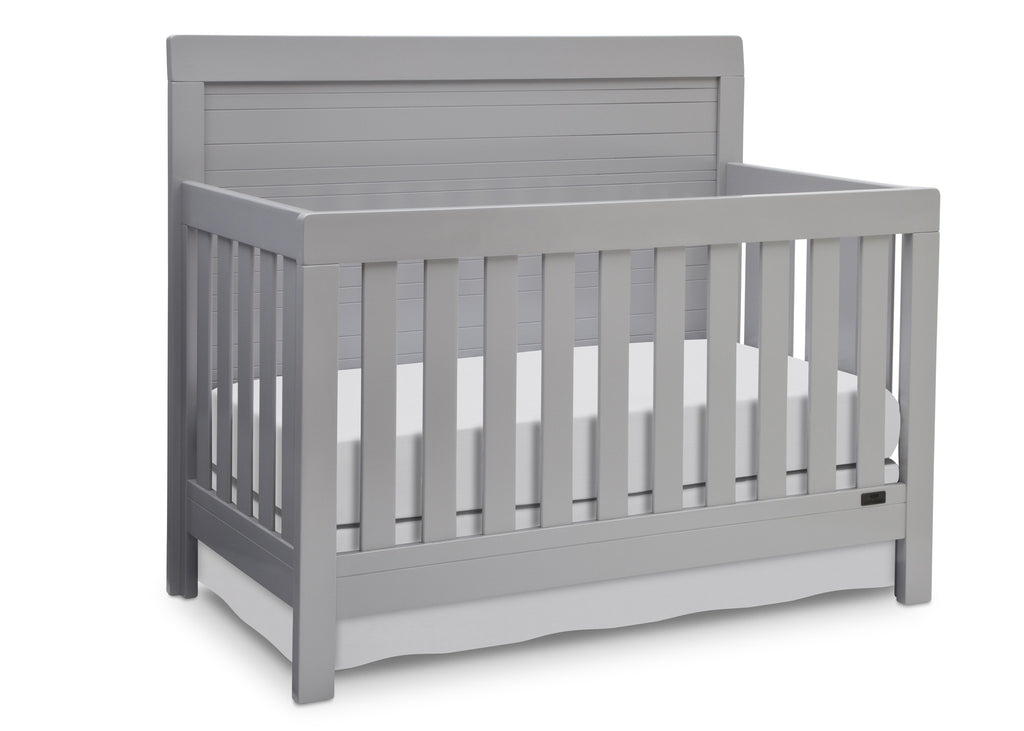 Simmons Kids Grey (026) Simmons Kids Rowen Crib (320180), Side View with Crib Conversion a2a