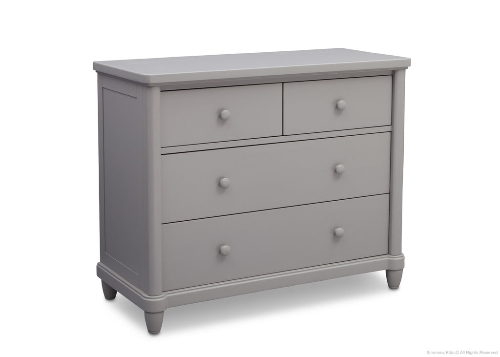 Simmons Kids Grey (026) Belmont 4 Drawer Dresser, without Changing Top Option a1a