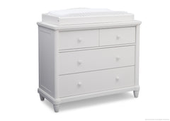 Simmons Kids Bianca (130) Belmont 4 Drawer Dresser, Side View with Props b3b