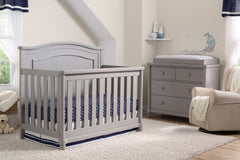 Simmons Kids Grey (026) Belmont 4-in-1 Crib in Setting a1a