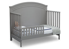 Simmons Kids Grey (026) Emma Crib 'N' More Angled Toddler Bed Conversion View a4a