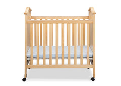 Delta Children Natural (260) Bella Cozy Portable Crib Front View c1c