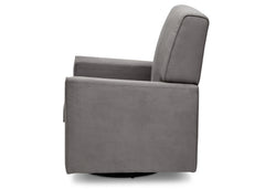 Delta Children Graphite (018) Ava Upholstered Glider Full Side View a5a