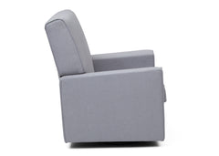 Delta Children Heather Grey Eva Glider Full Side View a4a