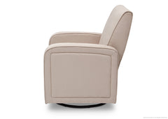Delta Chilren Ecru (277) Clermont Upholstered Glider, Full Side View a5a