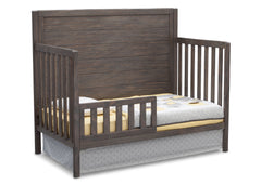 Delta Children Rustic Grey (084) Cambridge 4-in-1 Crib Side View, Toddler Bed Conversion a4a