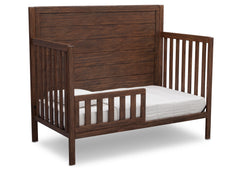 Delta Children Rustic Oak (229) Cambridge 4-in-1 Crib Side View, Toddler Bed Conversion b4b