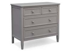 Delta Children Epic Signature 3 Drawer Dresser with Changing Top, Right View no Top Grey (026) a3a