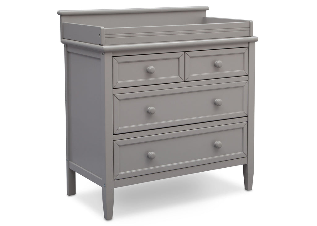 Delta Children Epic Signature 3 Drawer Dresser with Changing Top, Right View Grey (026) a1a