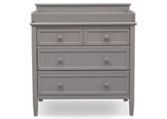 Delta Children Epic Signature 3 Drawer Dresser with Changing Top, Front View Grey (026) a2a