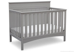 Delta Children Grey (026) Fancy 4-in-1 Crib Side View, Crib Conversion b3b