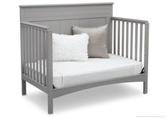 Delta Children Grey (026) Fancy 4-in-1 Crib Side View, Day Bed Conversion b4b