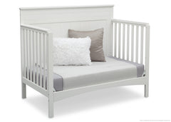 Delta Children White (130) Fancy 4-in-1 Crib Side View, Day Bed Conversion a6a