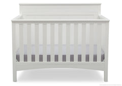 Delta Children Bianca (130) Fancy 4-in-1 Crib Front View, Crib Conversion a3a