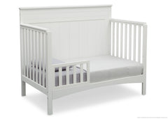 Delta Children Bianca (130) Fancy 4-in-1 Crib Side View, Toddler Bed Conversion with Toddler Guardrail a5a