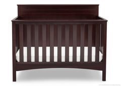 Delta Children Dark Chocolate (207) Fancy 4-in-1 Crib Front View, Crib Conversion c2c