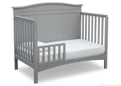 Delta Children Grey (026)  Bennette 4-in-1 Crib Toddler Bed Conversion Side View a4a