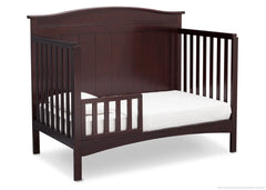 Delta Children Dark Chocolate (207) Bennette 4-in-1 Crib Toddler Bed Conversion Side View c4c