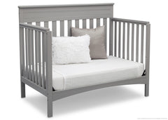 Delta Children Grey (026) Fabio 4-in-1 Crib Side View, Day Bed Conversion b5b