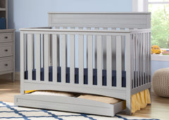 Delta Children Grey (026) Fabio 4-in-1 Crib, Crib Bed Conversion with Props b1b