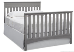 Delta Children Grey (026) Fabio 4-in-1 Crib, Full-Size Bed Conversion b6b