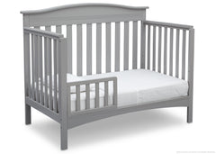 Delta Children Grey (026) Baker 4-in-1 Crib Toddler Bed Conversion Side View a4a