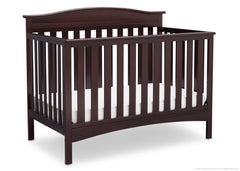 Delta Children Dark Chocolate (207) Baker 4-in-1 Crib Side View c3c