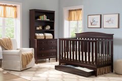 Delta Children Dark Chocolate (207) Baker 4-in-1 Crib In Nursery c1c