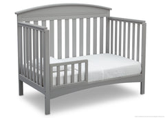 Delta Children Grey (026) Abby 4-in-1 Crib Toddler Bed Conversion Side View a3a