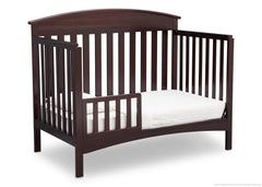 Delta Children Dark Chocolate (207) Abby 4-in-1 Crib Toddler Bed Conversion Side View c4c
