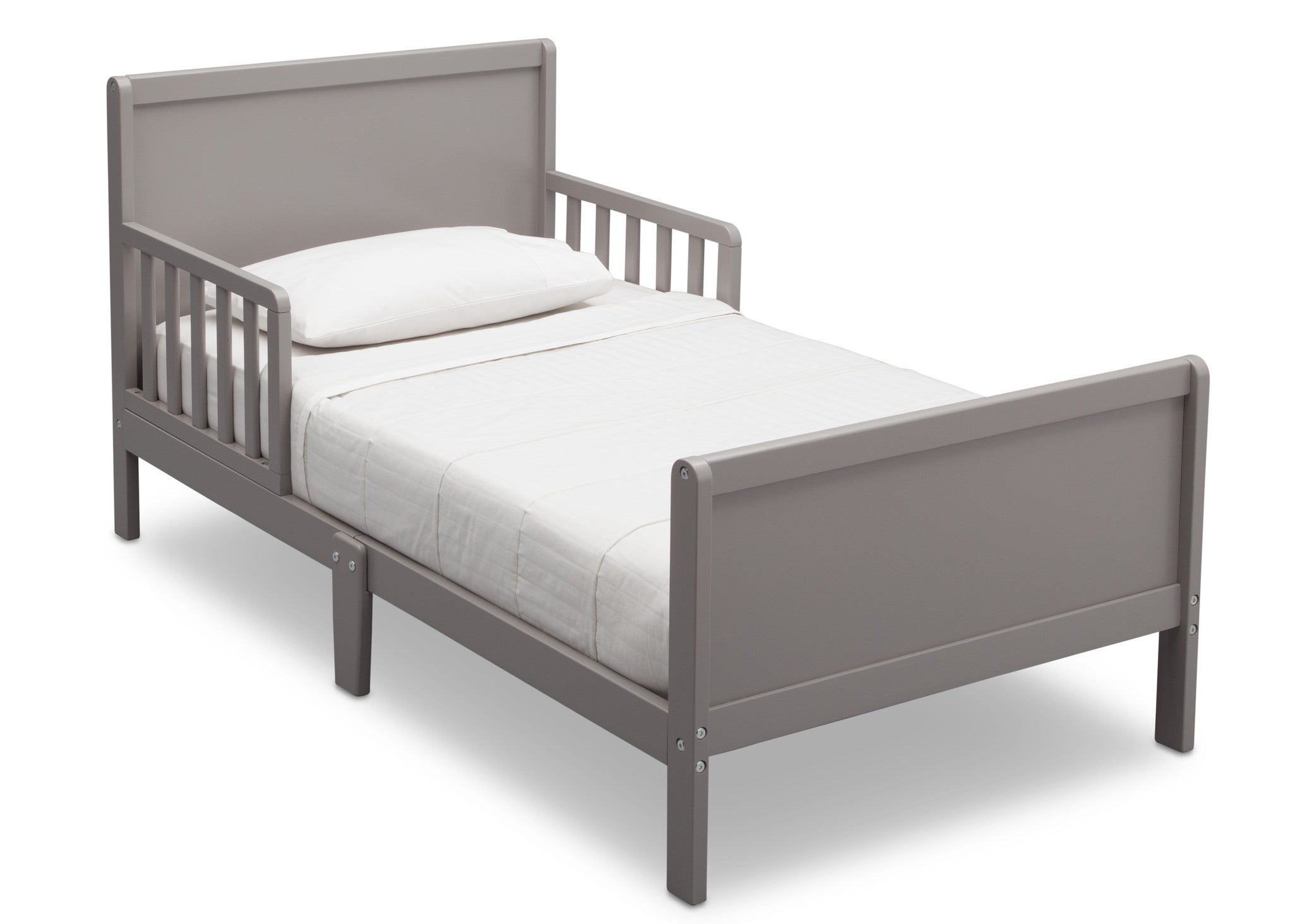 Generic Bonnlo Metal Toddler Bed Frame with Guard Rail, Gray