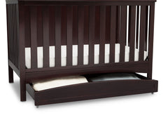 Delta Children Dark Chocolate (207) Delta Arch Trundle under Crib with Props c2c