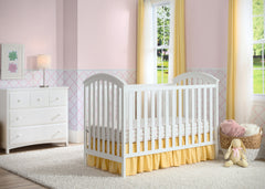 Delta Children White (100) Arbour 3-in-1 Crib, Room View a1a