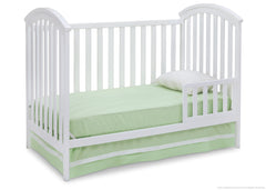 Delta Children White (100) Arbour 3-in-1 Crib Toddler Bed Conversion a5a