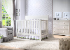 Delta Children White (100) Layla 4-in-1 Crib, Nursery View a1a