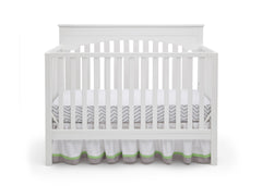 Delta Children White (100) Layla 4-in-1 Crib, Crib Conversion Front View a2a