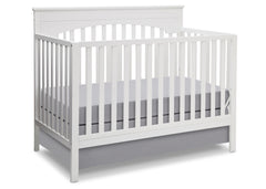 Delta Children White (100) Layla 4-in-1 Crib, Crib Conversion a3a