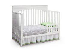 Delta Children White (100) Layla 4-in-1 Crib, Toddler Bed Conversion a4a